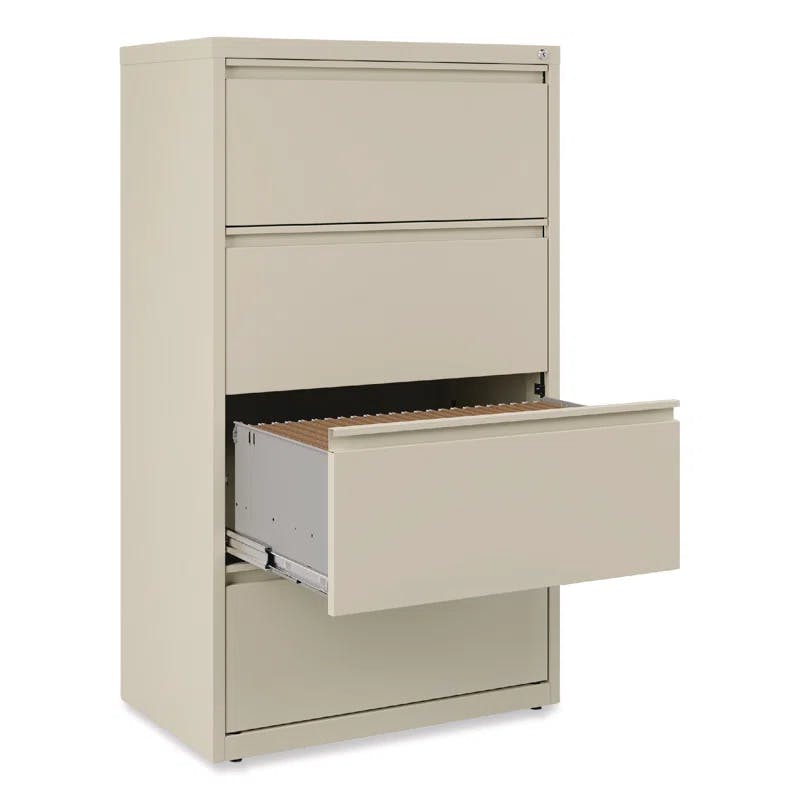 Putty 30'' Wide Lockable 4-Drawer Steel Legal File Cabinet