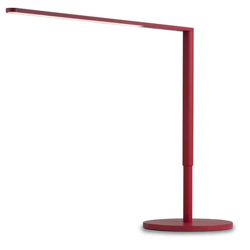 Matte Red Lady7 Cordless LED Desk Lamp with USB Port
