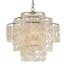 Antique Silver Mini 4-Light Crystal Candle Chandelier