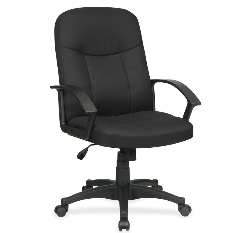Versatile Executive Swivel Chair in Black Fabric