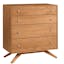 Cherrywood 4-Drawer Vertical Dresser with Silver Handles and Soft Close