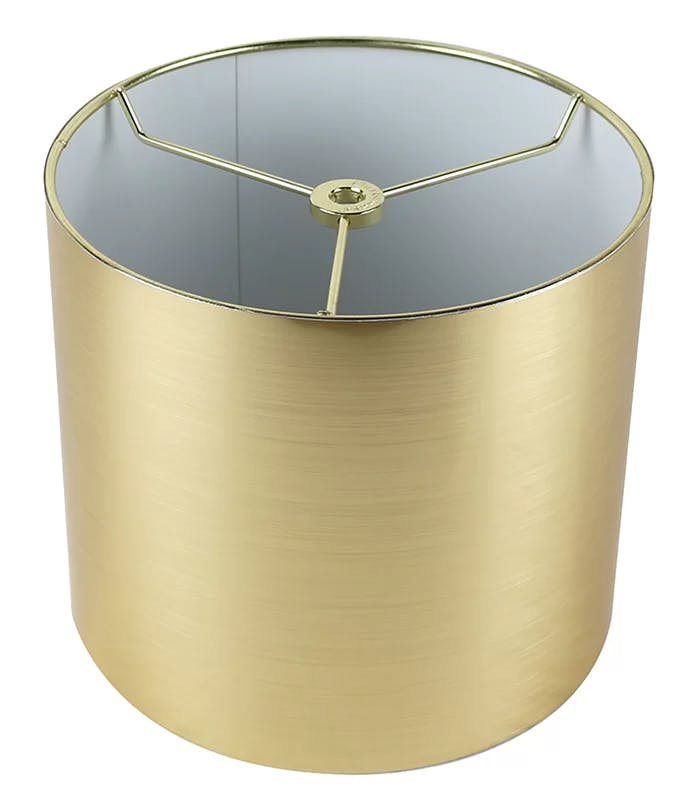 Classic Gold Drum Lamp Shade with White Lining 8"