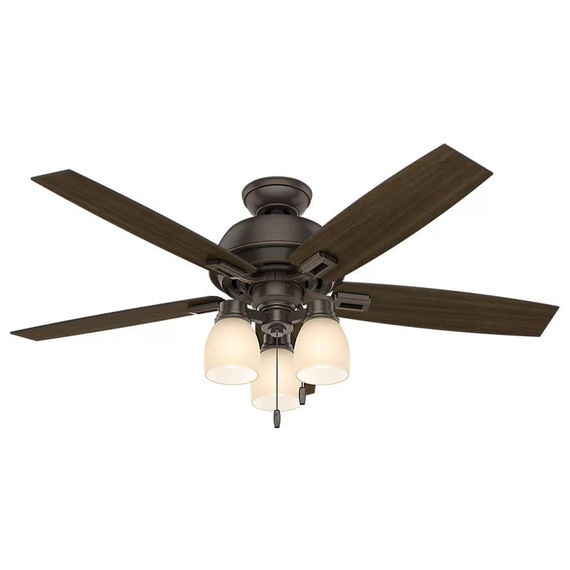 Donegan Onyx Bengal 52" Ceiling Fan with LED Light and Reversible Blades