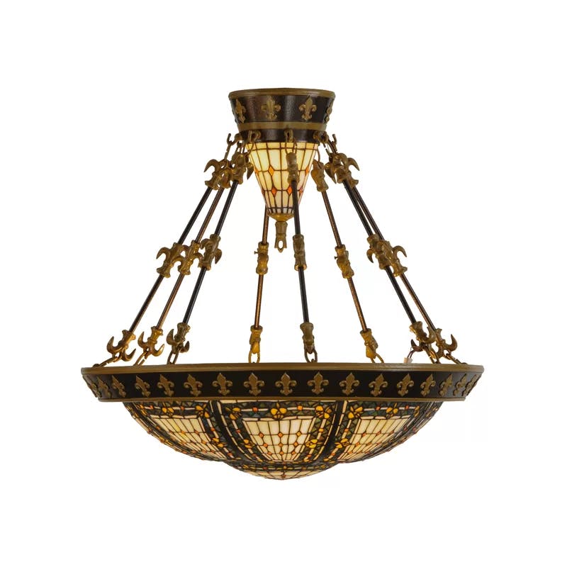 Copper Globe 4-Light LED Indoor/Outdoor Semi Flush Mount