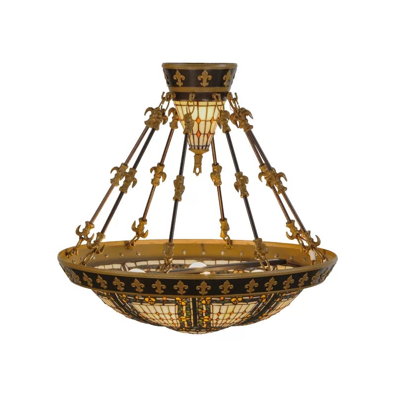 Copper Globe 4-Light LED Indoor/Outdoor Semi Flush Mount
