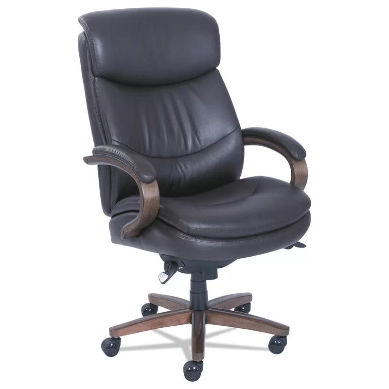 Woodbury Big and Tall Brown Leather Executive Swivel Chair