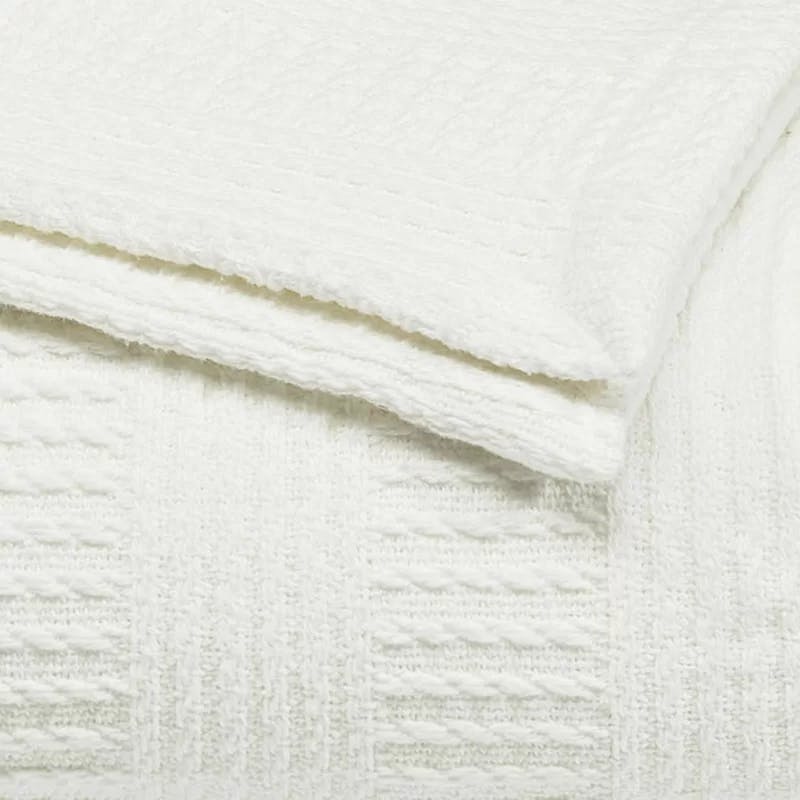 Nautical Stripe Soft Cotton Queen Throw Blanket, Machine Washable