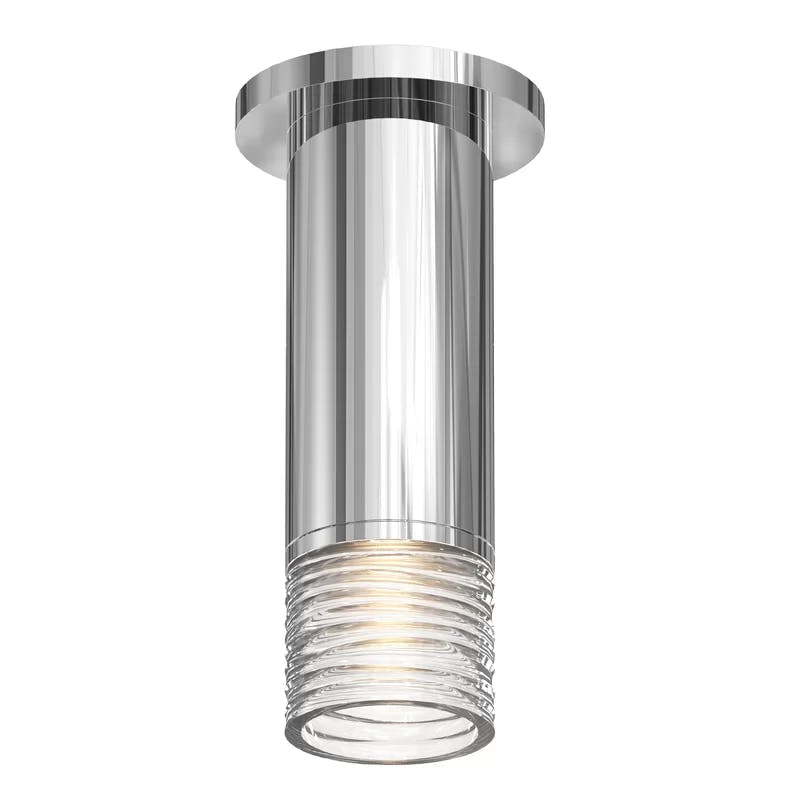 Satin Nickel ALC Glass LED Flush Mount for Indoor/Outdoor