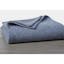 Luxurious King-Sized Blue Organic Wool & Cotton Blanket