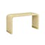 Elegant Waterfall 60" Cream Console Table with Brass Accents