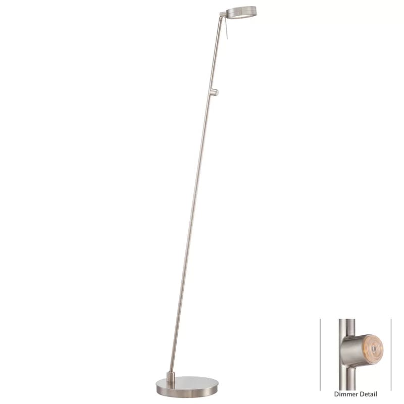 Adjustable Brushed Nickel LED Pharmacy Floor Lamp
