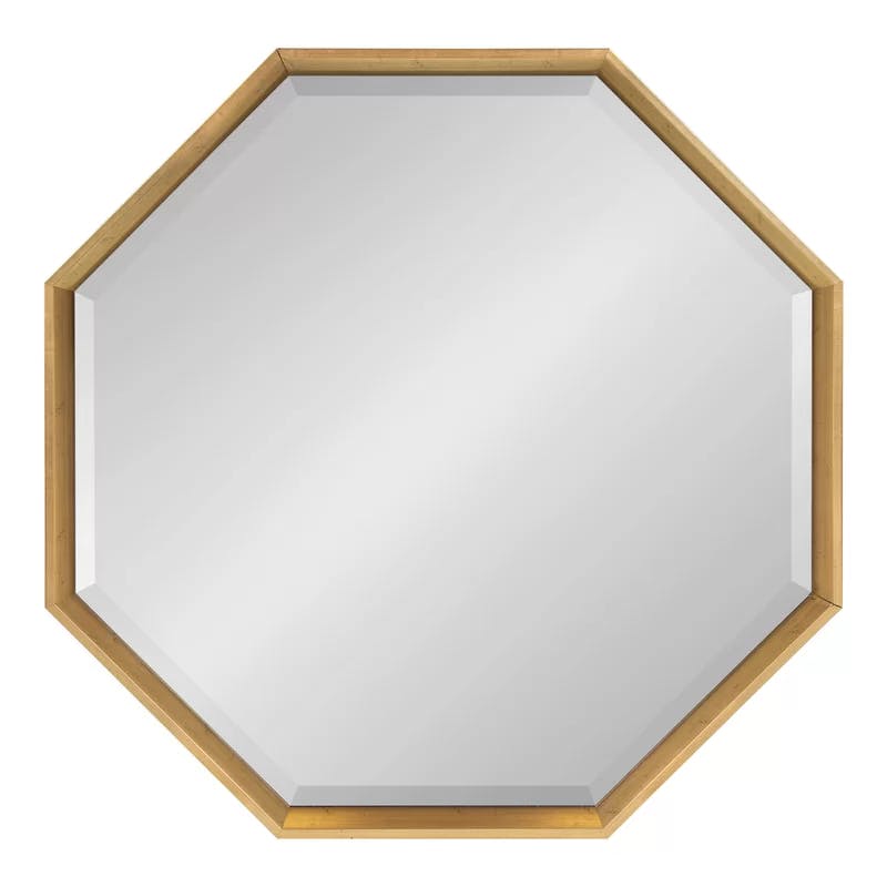 CalderOct 31.5" Gold Geometric Polished Wall Mirror