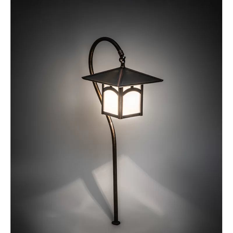 Seneca 23'' Antique Copper Pathway Light with Tortoiseshell Shade