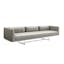 Luca 108'' Feather Chenille Upholstered Sofa with Polished Nickel Finish