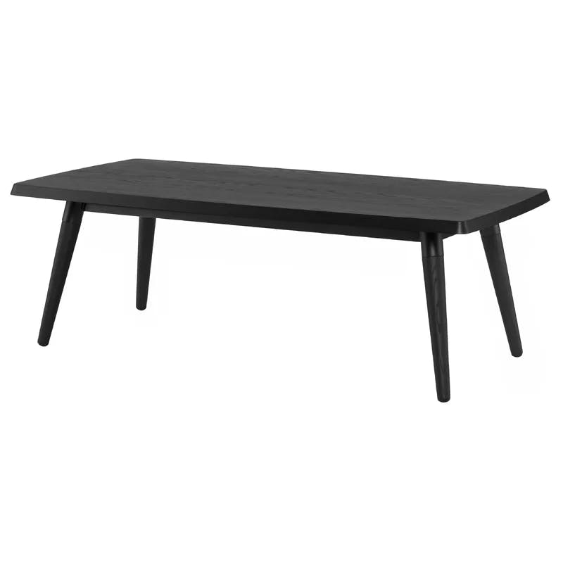 Scholar 47'' Black Onyx Oak and Metal Transitional Coffee Table