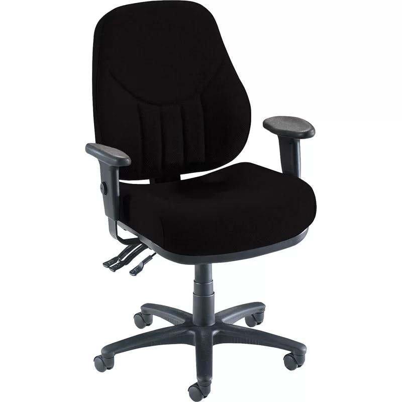 High-Back Adjustable Black Task Chair with Lumbar Support