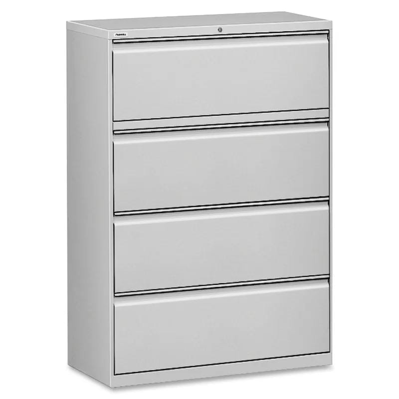 Secure 54.75'' Light Gray Steel 4-Drawer Lateral Legal File Cabinet