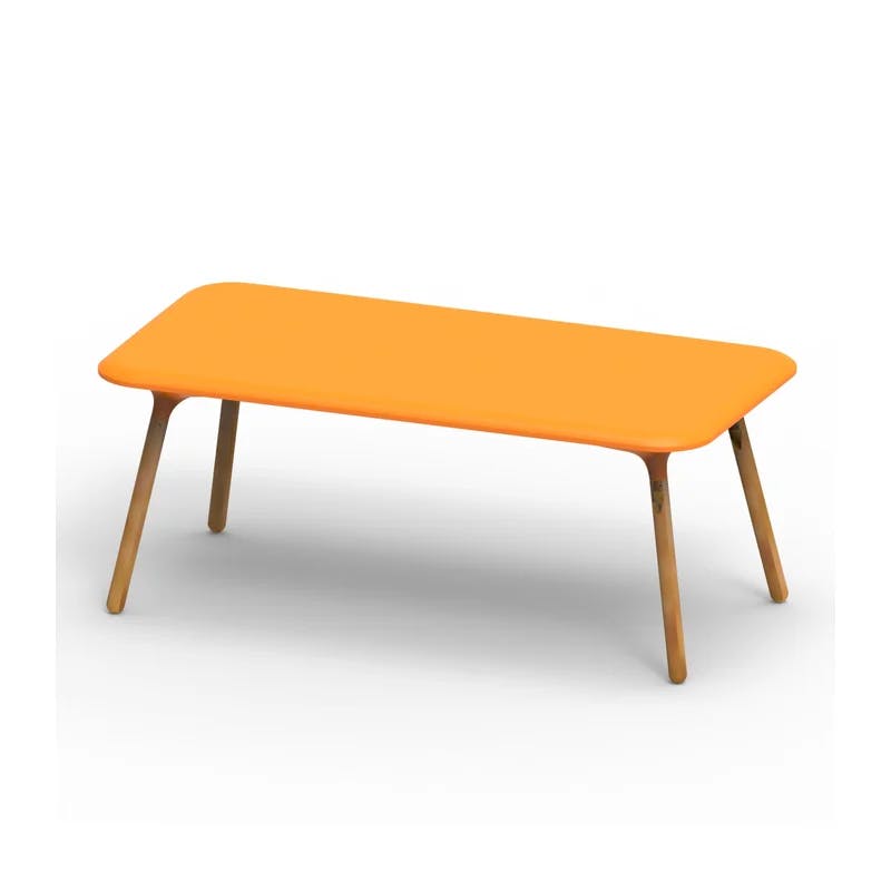Vondom Pal Minimalistic Orange Acrylic Outdoor Dining Table