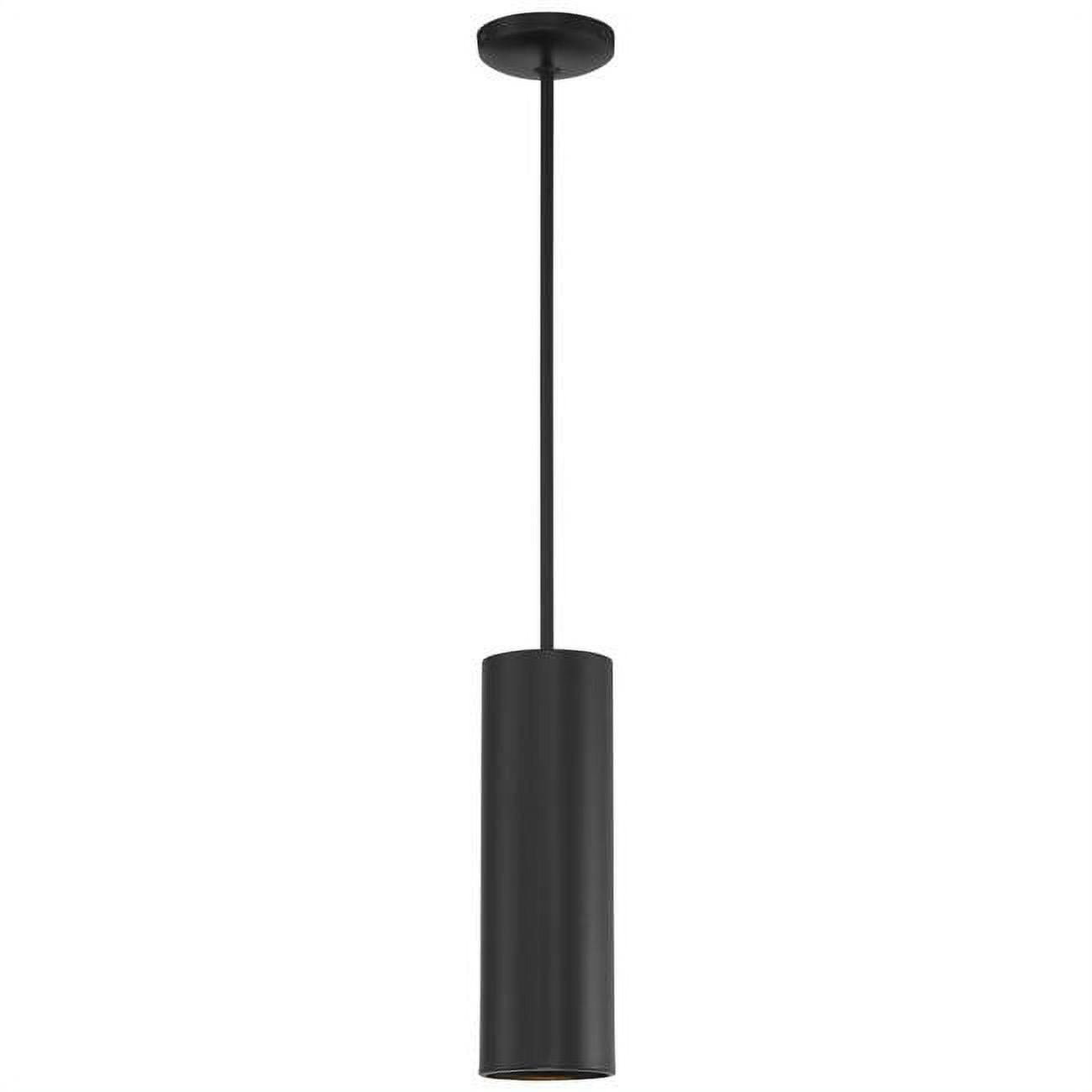 Pilson Matte Black Contemporary LED Pendant Light 14.5"