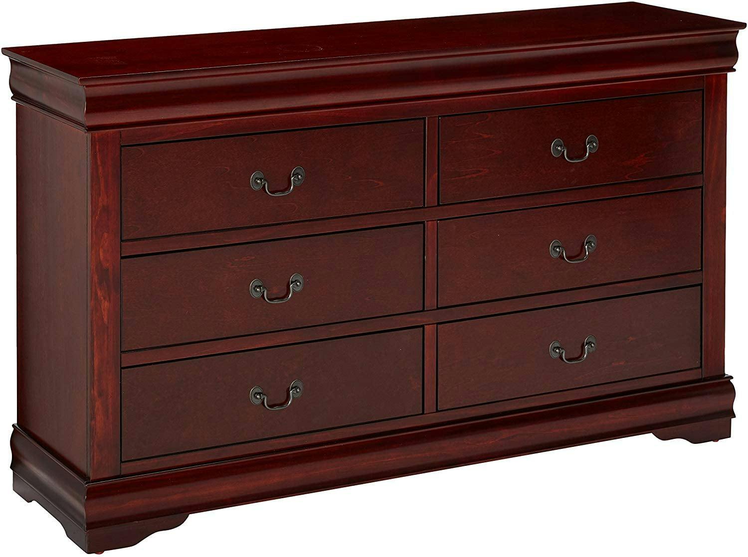 Louis Philippe Solid Cherry 59" Dresser with Dovetail Drawers