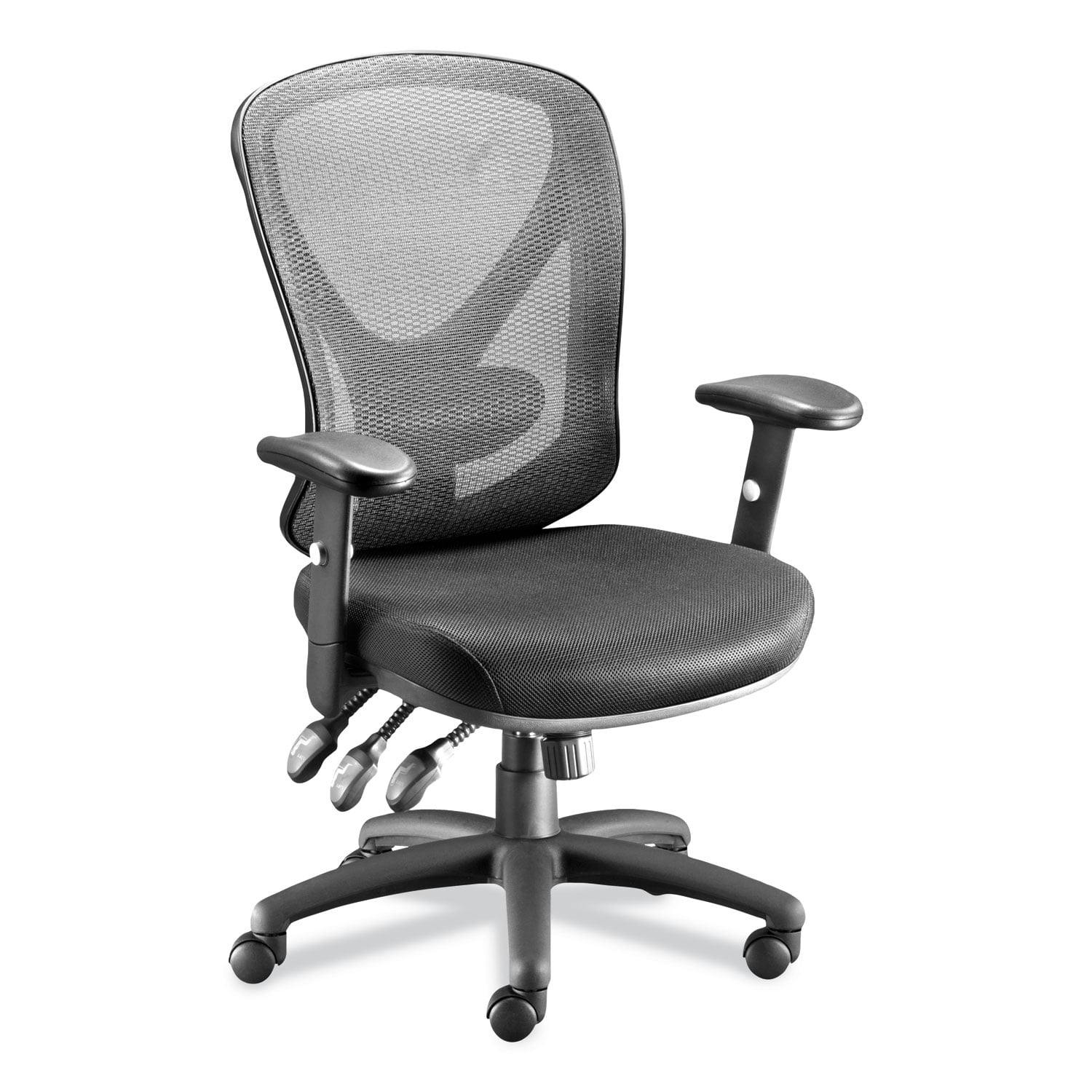 Aeson Series Multifunction Black Mesh Task Chair with Adjustable Arms