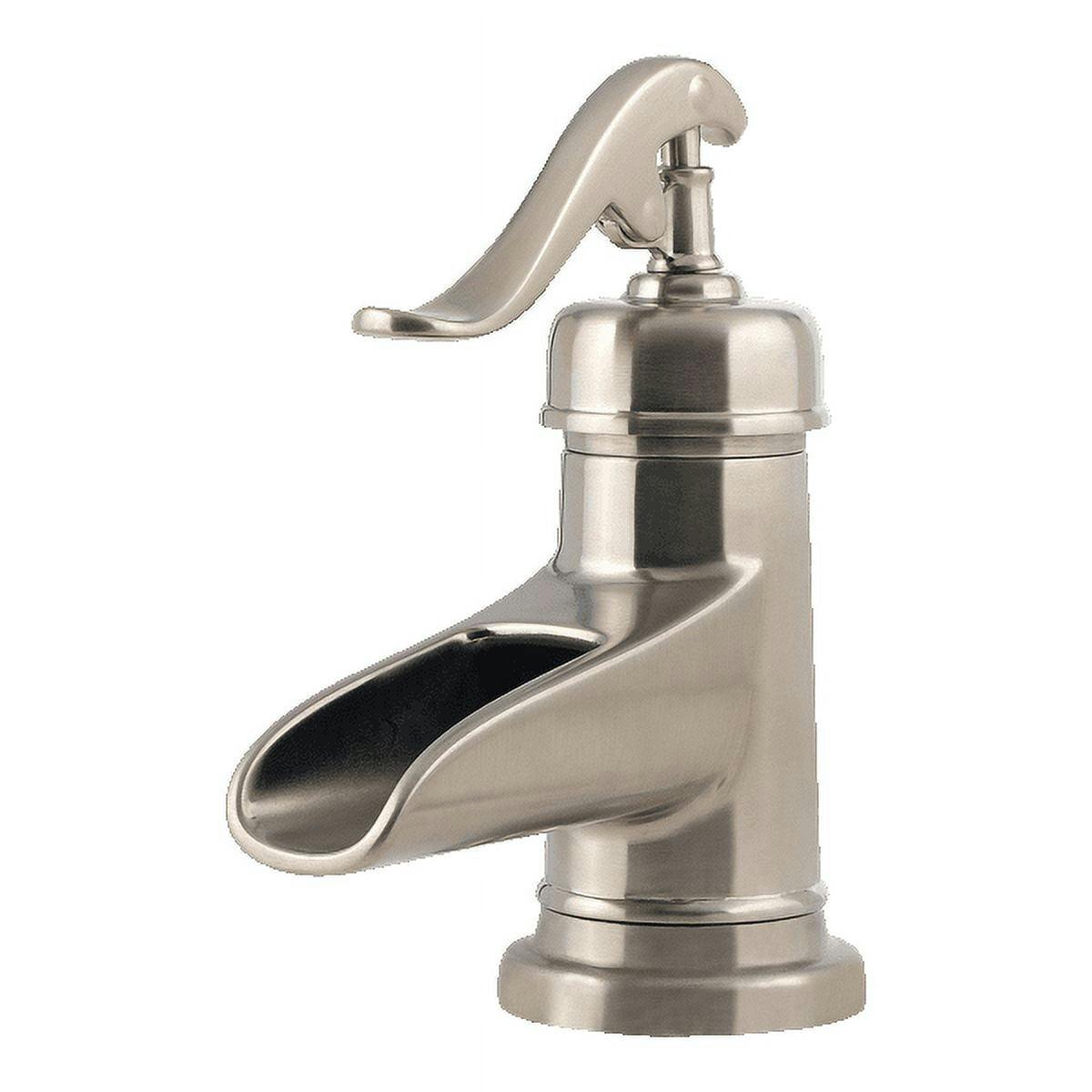 Elegant Ashfield High Arc Single-Handle Bathroom Faucet in Brushed Nickel