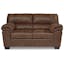 Traditional 69'' Brown Faux Leather Loveseat with Pillow-top Arms
