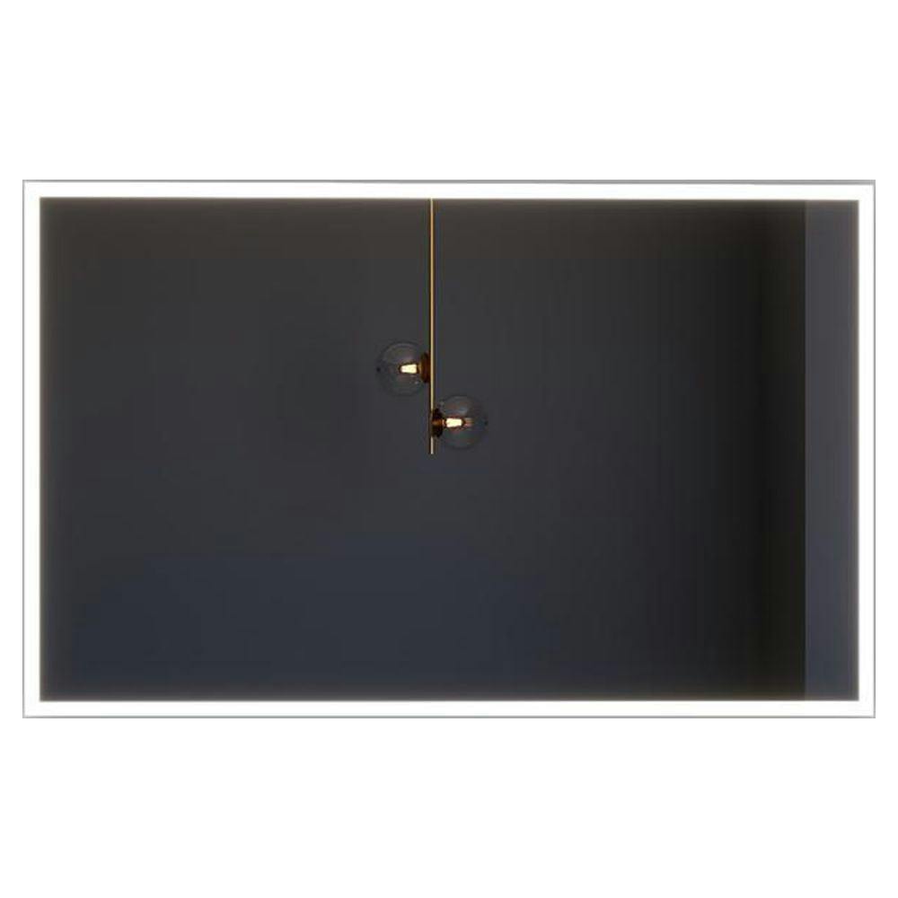 Elegante 48" Frameless Smart LED Wall Vanity Mirror in Silver