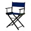 Classic Foldable Director's Chair in Royal Blue & Black