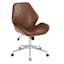 Chatsworth Swivel Executive Office Chair in Saddle Brown Faux Leather