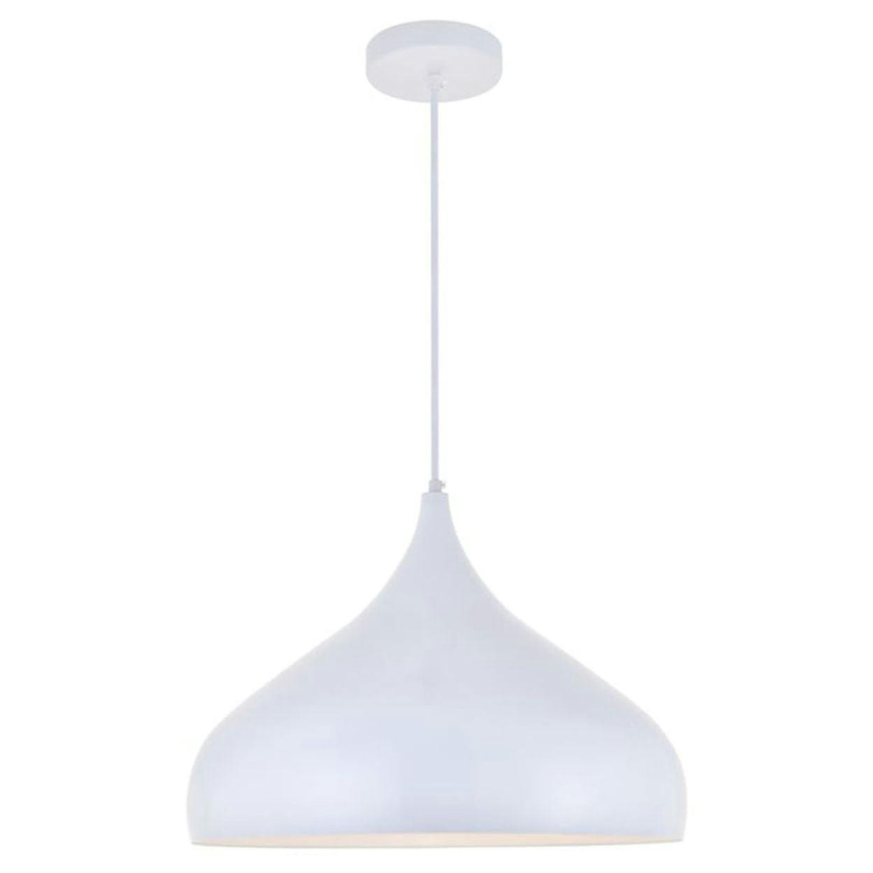 Circa Contemporary 16.5" White Aluminum Pendant Light