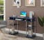 Cobalt Blue No-Tools Desk with Stainless Steel Legs and Storage