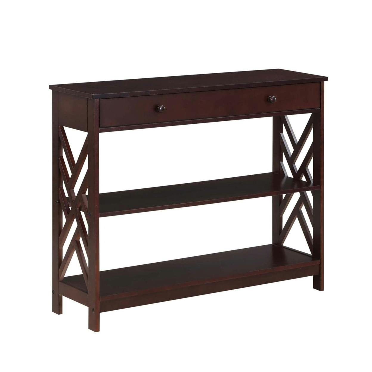 Espresso Titan Transitional Console Table with Storage