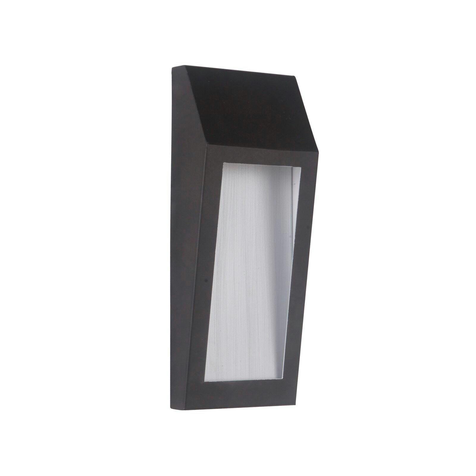 Modern Brushed Aluminum LED Wall Sconce, Dimmable, Oiled Bronze