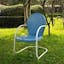 Sky Blue Griffith 34.5'' Sturdy Steel Outdoor Dining Chair
