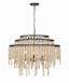 Forged Bronze 6-Light Chandelier with Natural Wood Beads