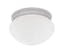 Sleek White Frosted Glass 9.25" Globe Flush Mount Light