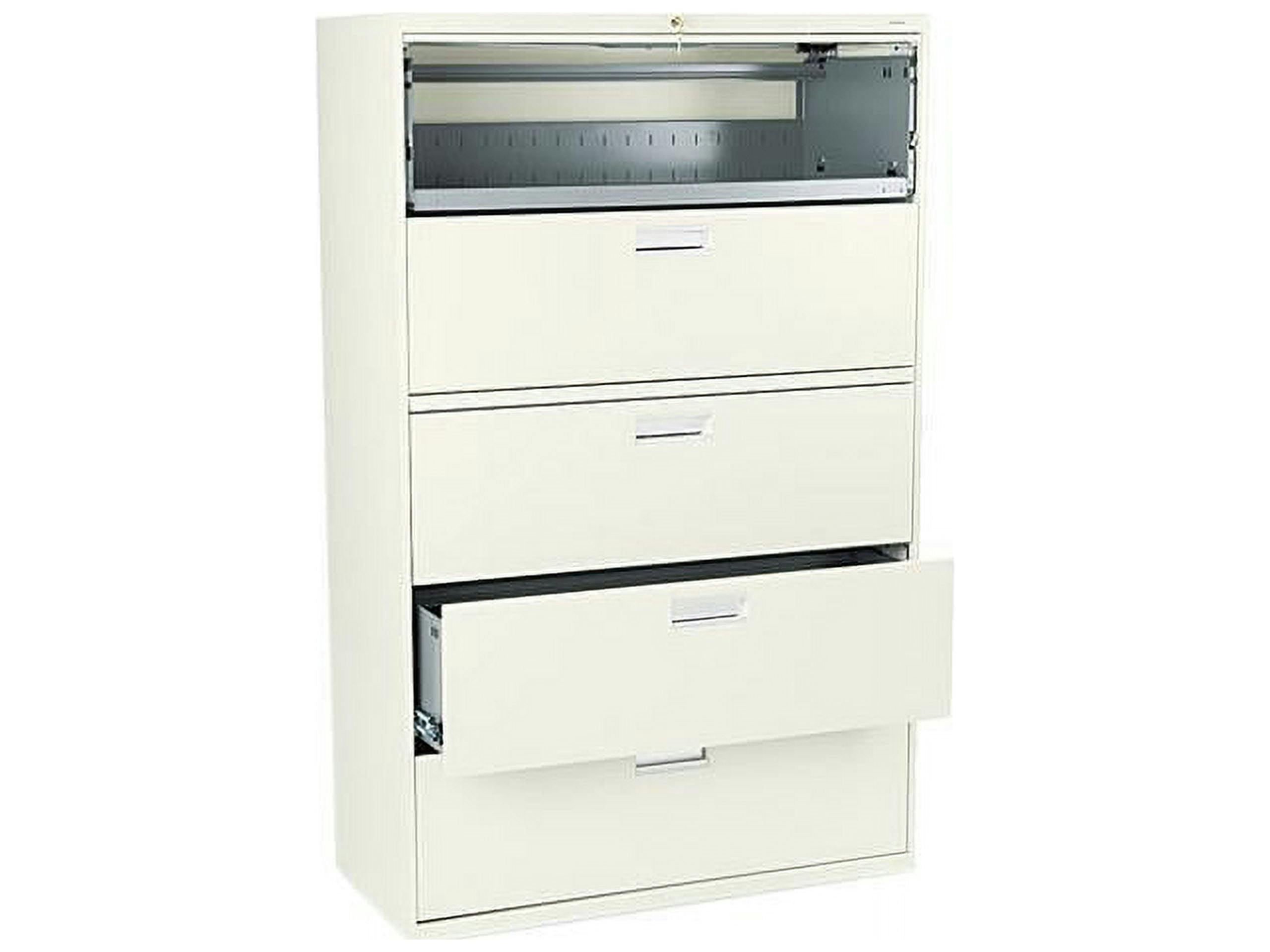Putty 5-Drawer Lateral Legal Size Filing Cabinet with Aluminum Handles