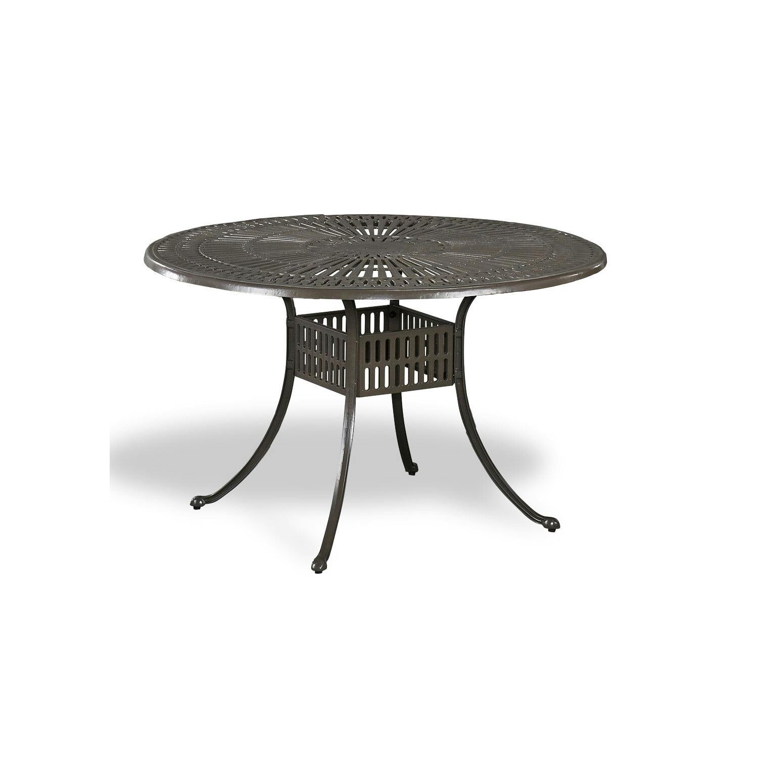 Charleston 48" Square Charcoal Aluminum Outdoor Dining Table