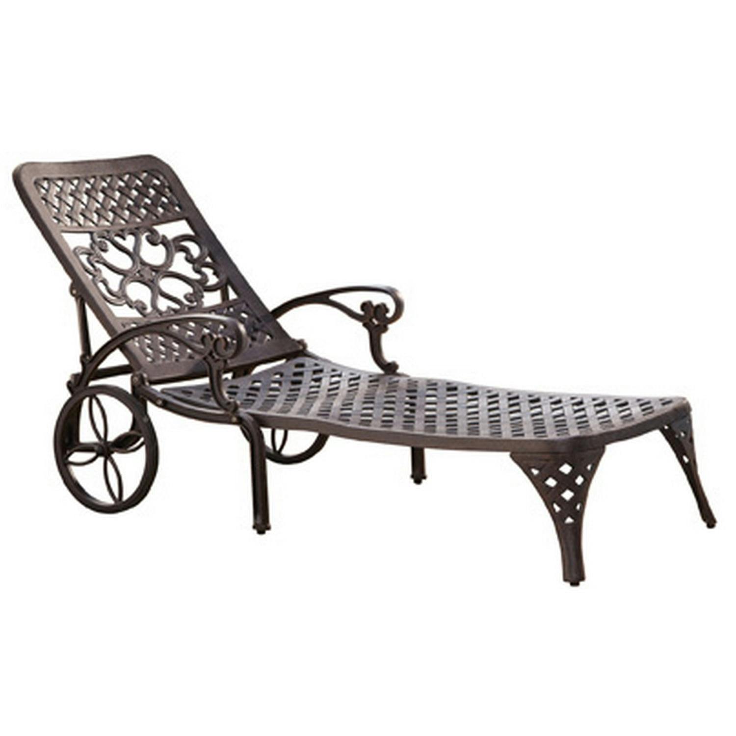 Sanibel 75'' Bronze Cast Aluminum Outdoor Reclining Chaise Lounge