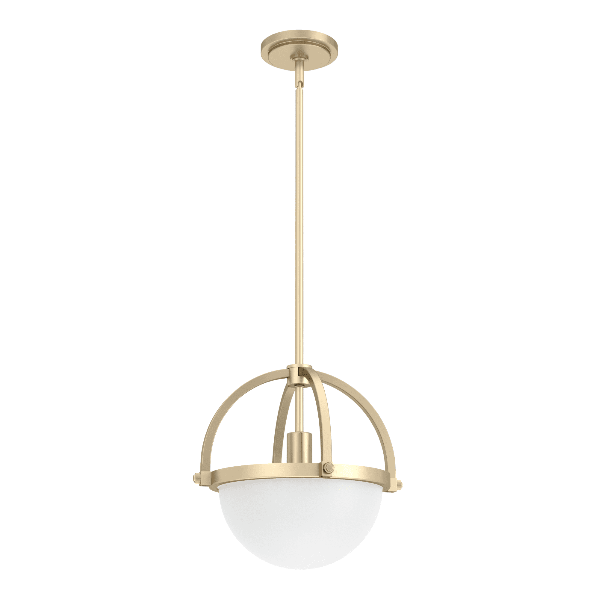 Alturas Gold Globe Pendant Light with White Glass Diffuser