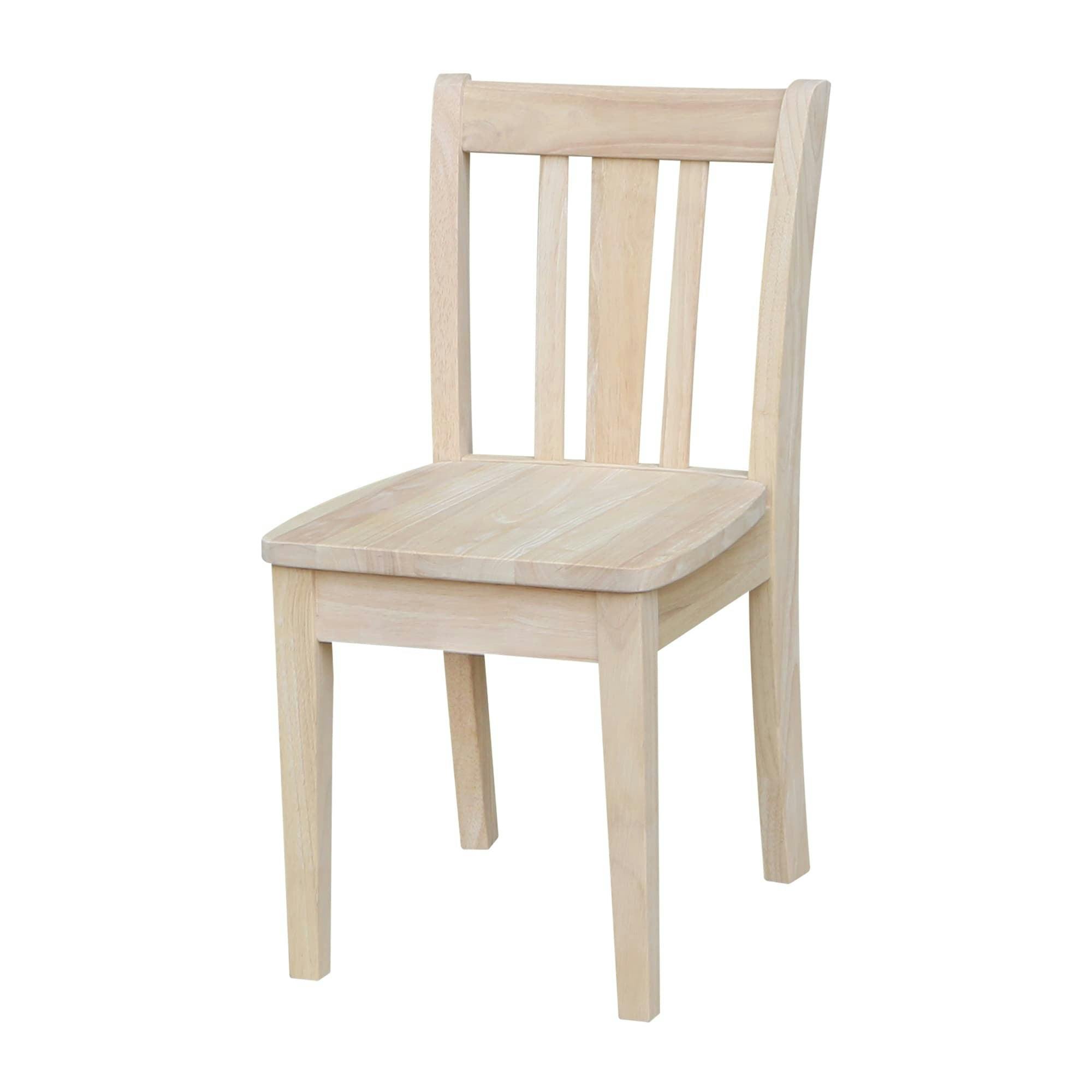 Eco-Friendly Parawood San Remo Juvenile Chairs, Unfinished - Set of 2