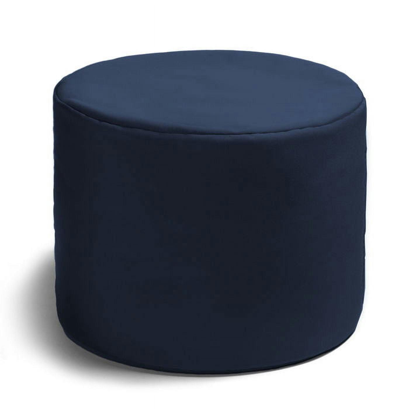 Jaxx Navy All-Weather Fade-Resistant Outdoor Pouf Ottoman