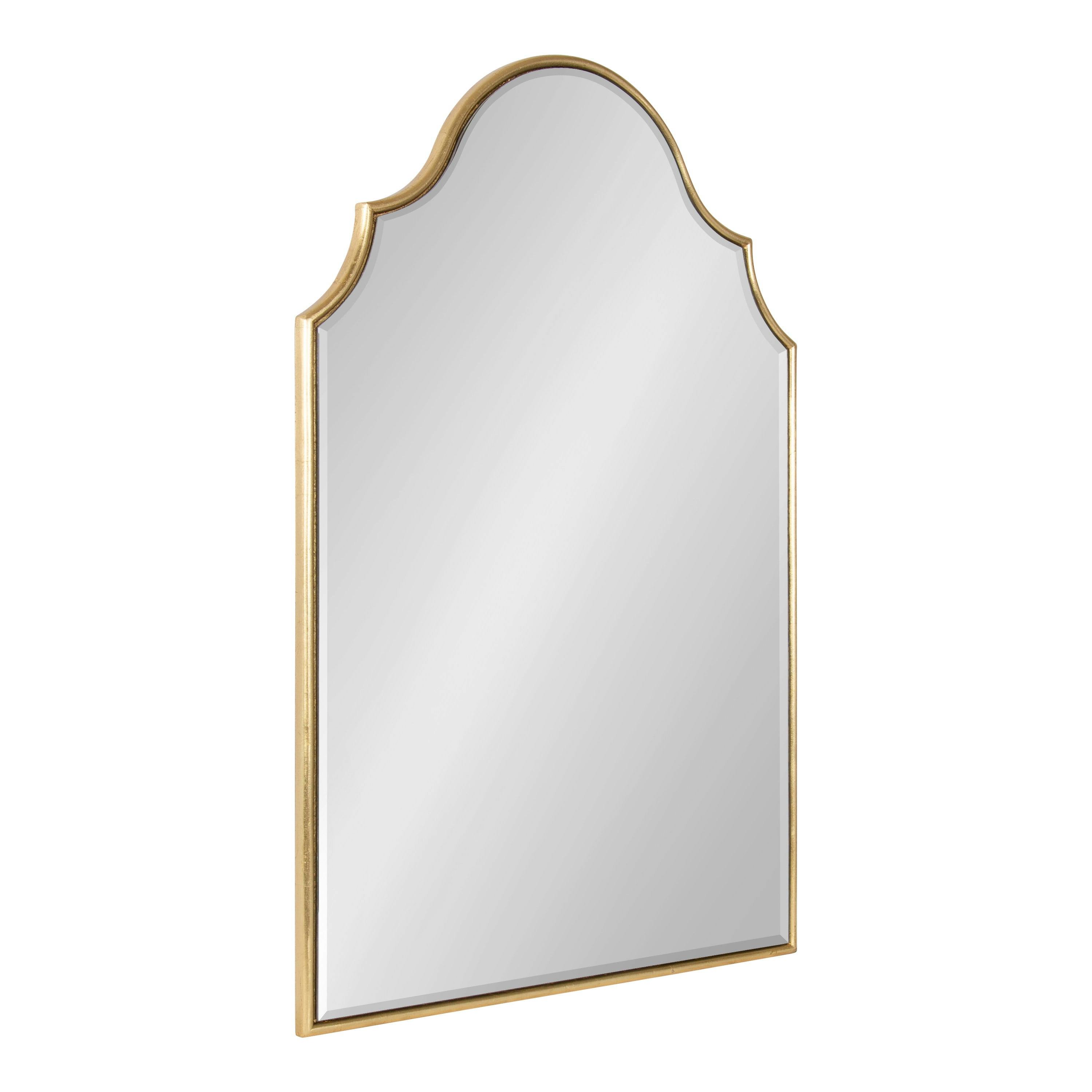 Leanna Gold Leaf Hand-Finished Arched Vanity Mirror 20x30