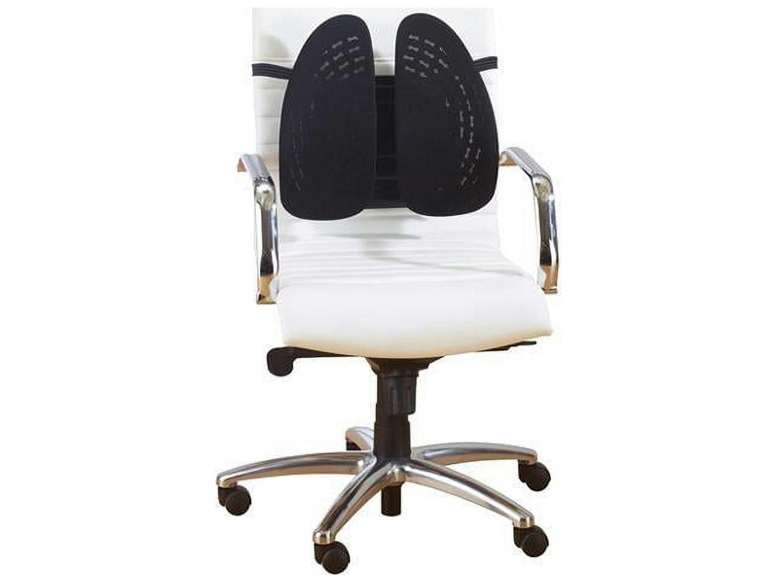 ErgoFlex Adjustable Black Mesh Lumbar Support for Office Chairs