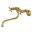Essex 9" Traditional Brushed Brass Wall Mount Bathroom Faucet