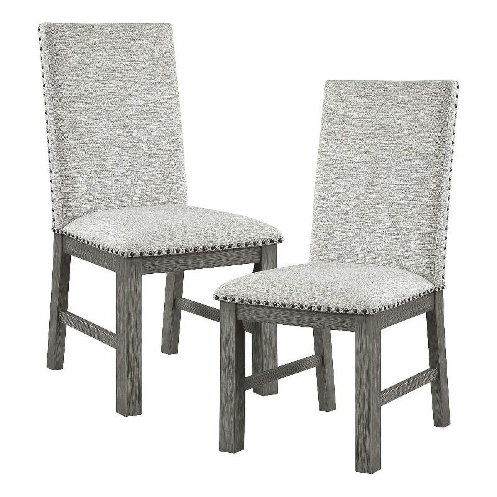 Gloversville Gray Pine Veneer Upholstered Side Chair Set of 2