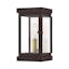 Modern Bronze Outdoor Wall Lantern with Clear Glass