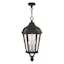 Elegant Morgan Textured Black 3-Light Outdoor Pendant with Clear Glass