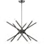 Soho Asymmetrical 12-Light Black Chrome Sputnik Chandelier